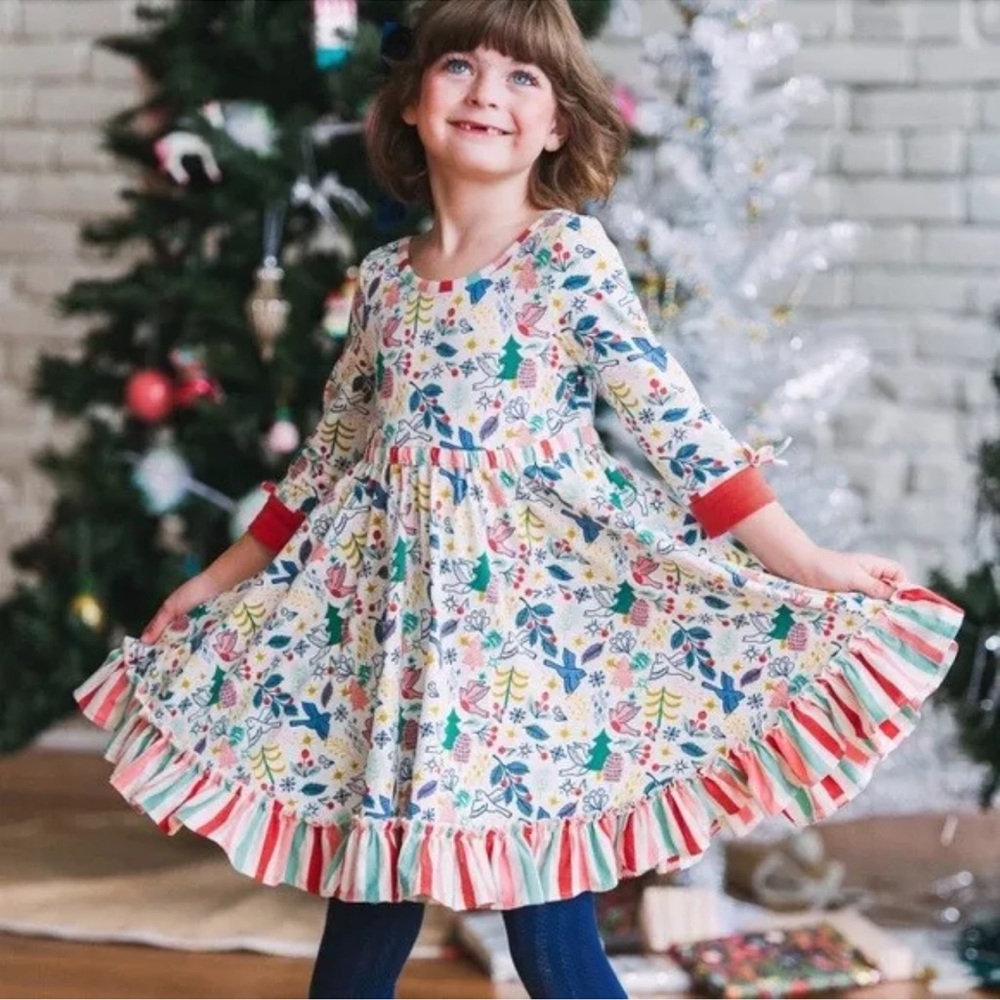 Girls Wildflowers clothing Best Day Ever Merry Merry Dress size 10